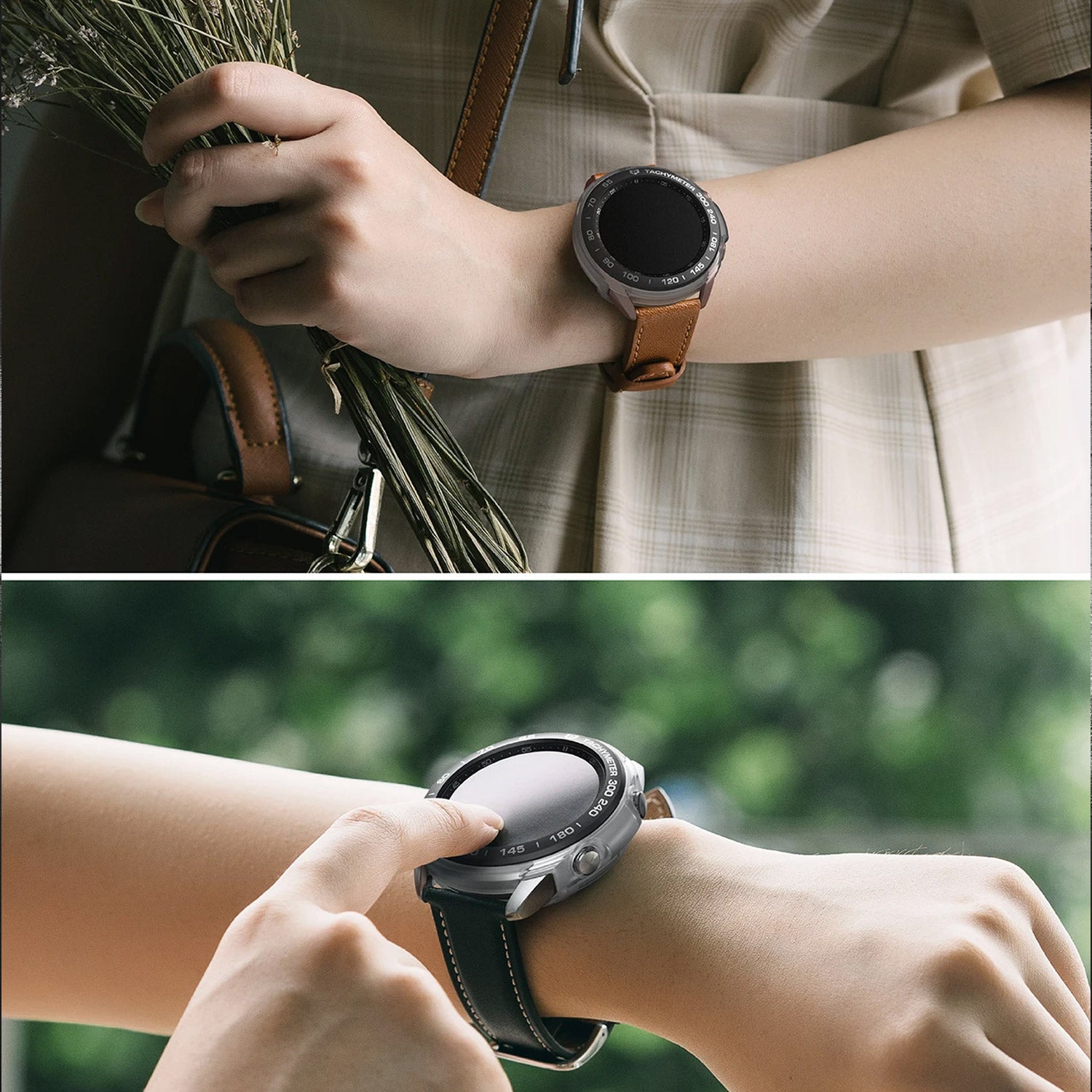 Ringke Galaxy Watch 3 45mm Styling 10 Air Sports Matte Clear Case+ Bezel Combo Pack
