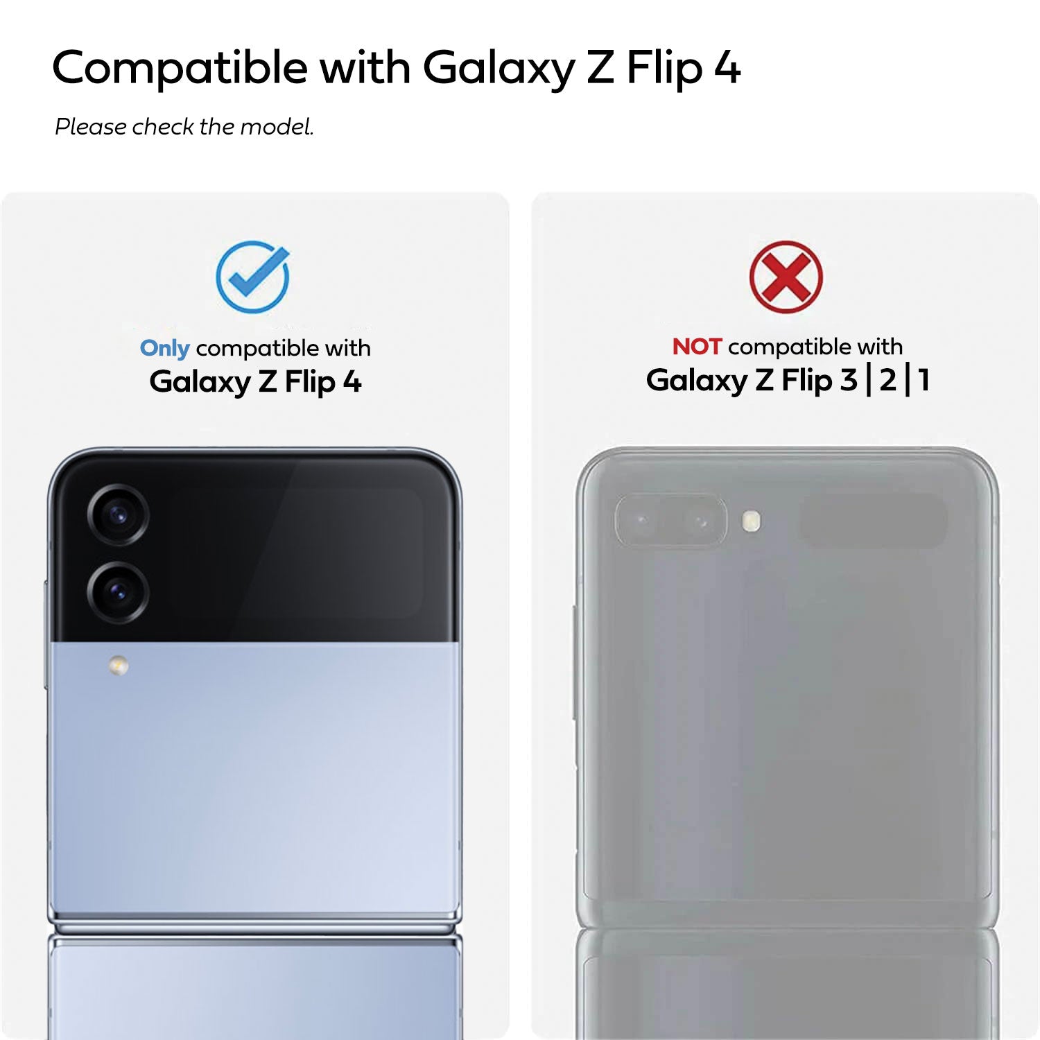 Tough On Samsung Galaxy Z Flip4 5G Camera Screen Protector Tempered Glass Black