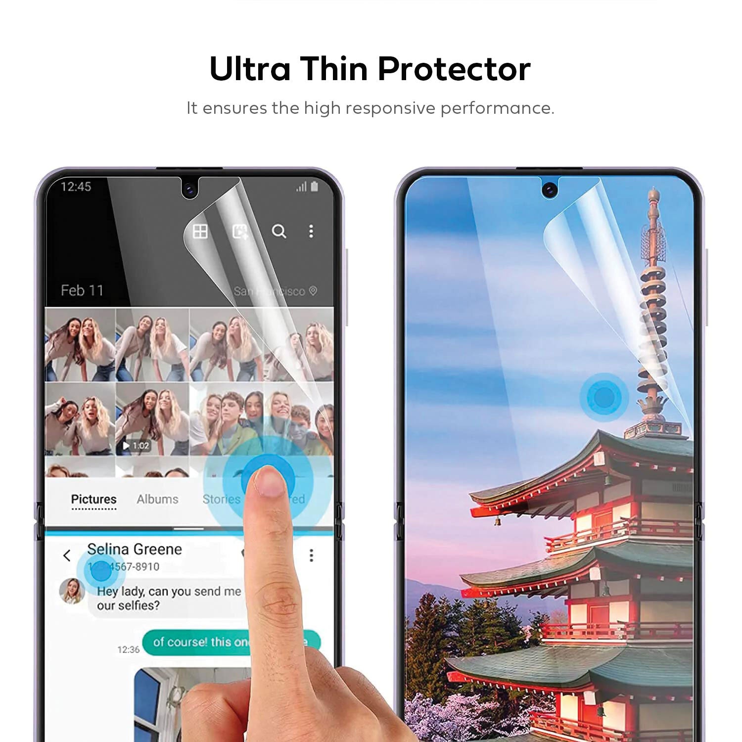 Tough On Samsung Galaxy Z Flip4 5G TPU Full Set Phone Screen Protector