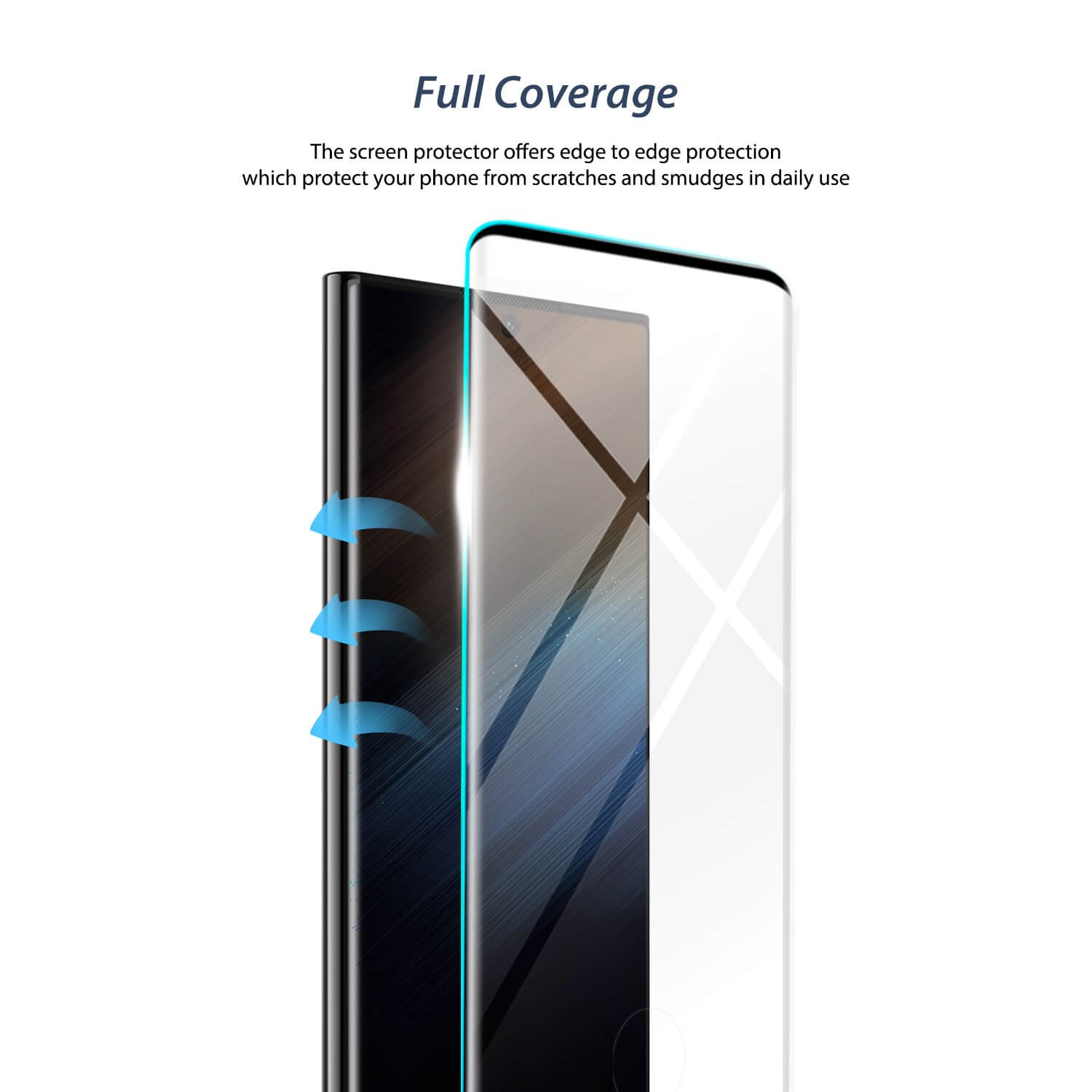 Tough On Samsung Galaxy S22 Ultra 5G Full Tempered Glass Screen Protector Black