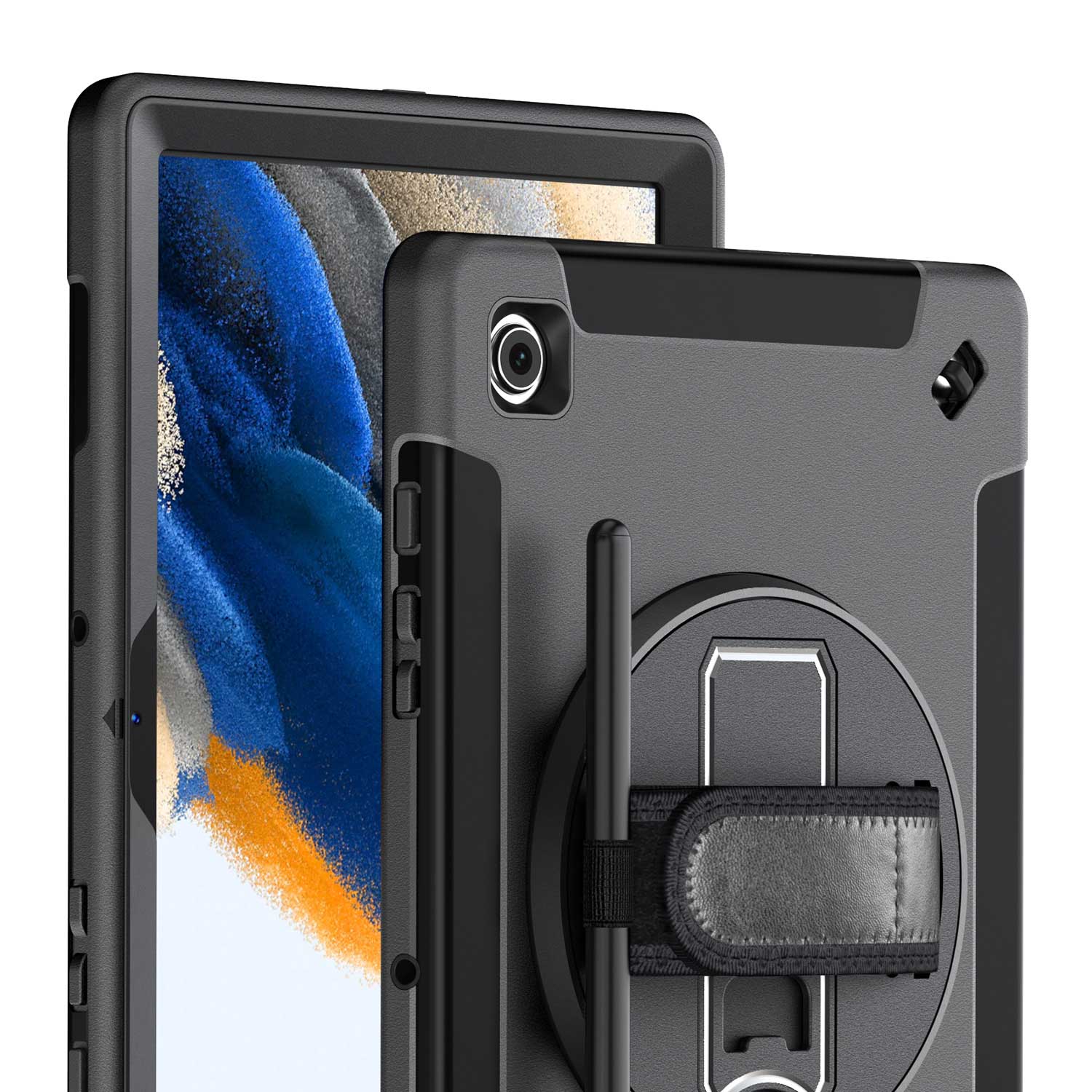 Tough On Samsung Galaxy Tab A8 Case Rugged Protection Black V1