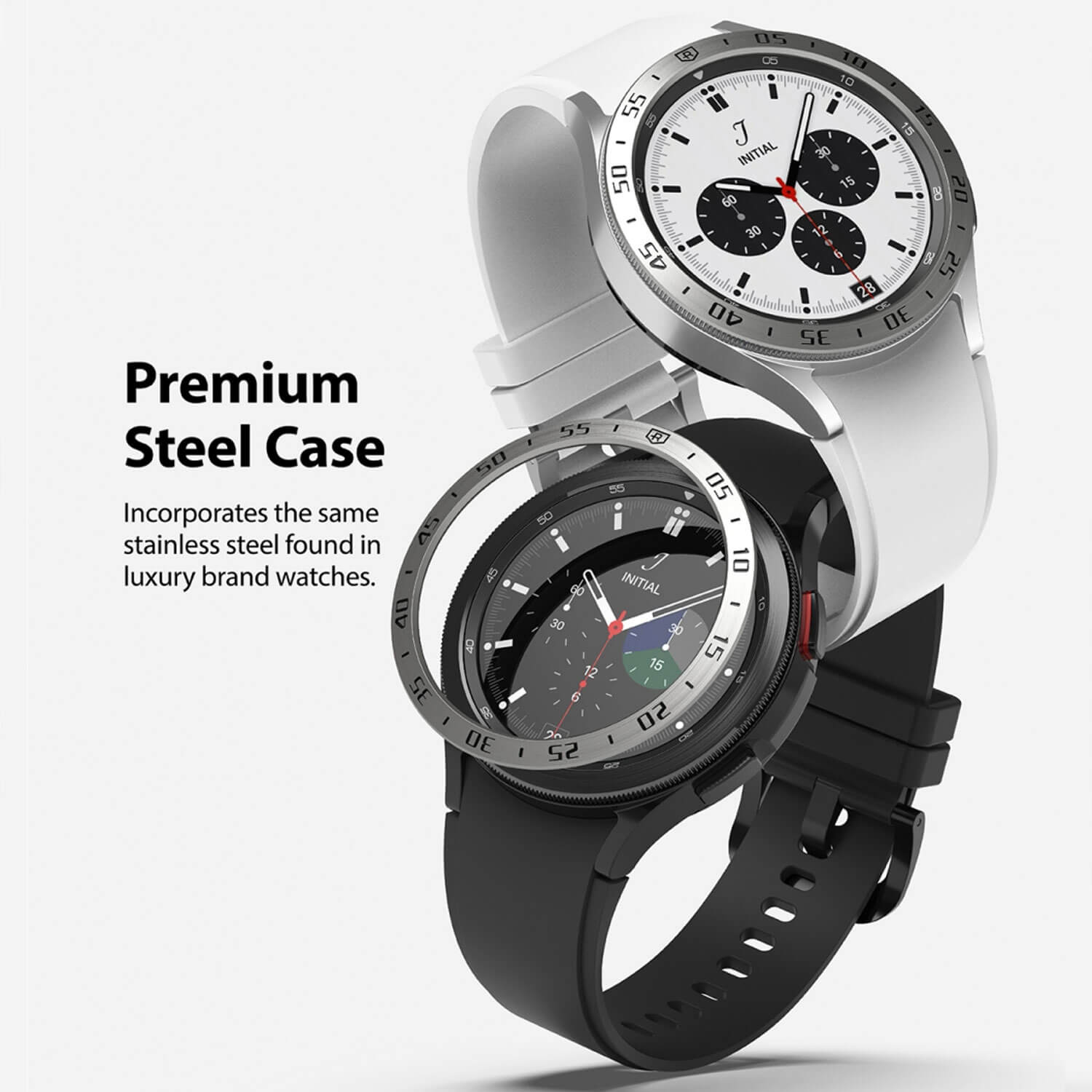 Ringke Samsung Galaxy Watch 4 Classic 42mm Bezel Styling Ring Case Silver