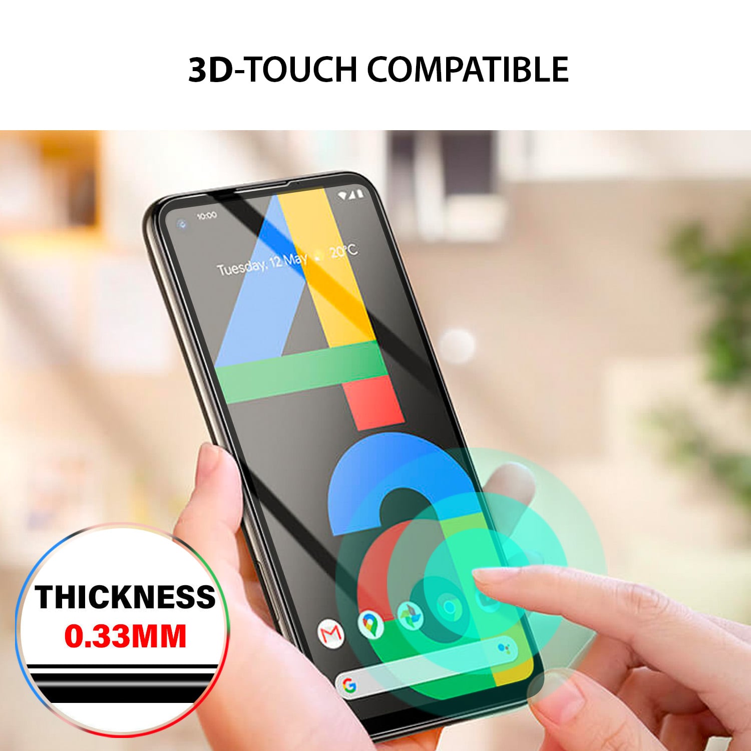 Tough On Google Pixel 4a Tempered Glass Screen Protector