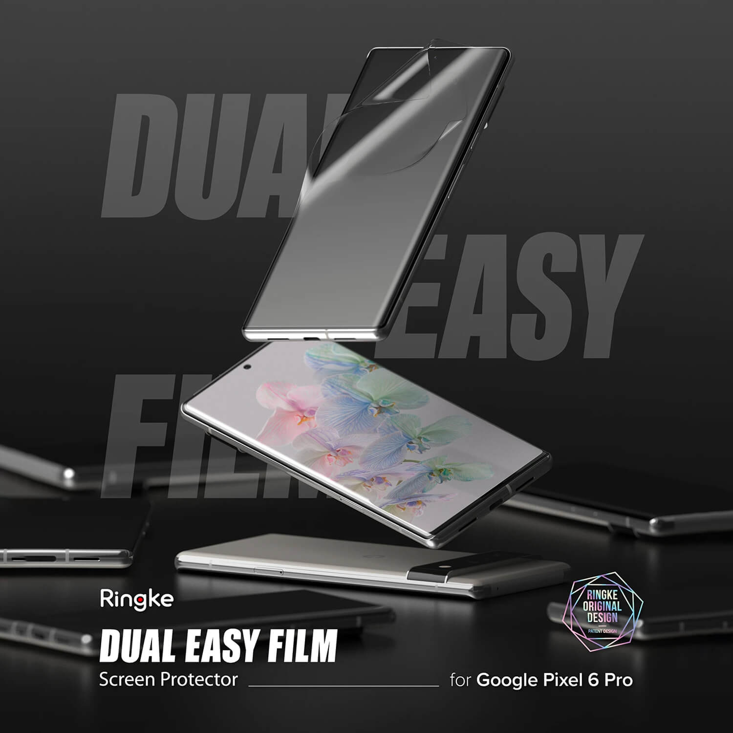 Ringke Google Pixel 6 Pro Dual Easy Film Screen Protector 2 Pack