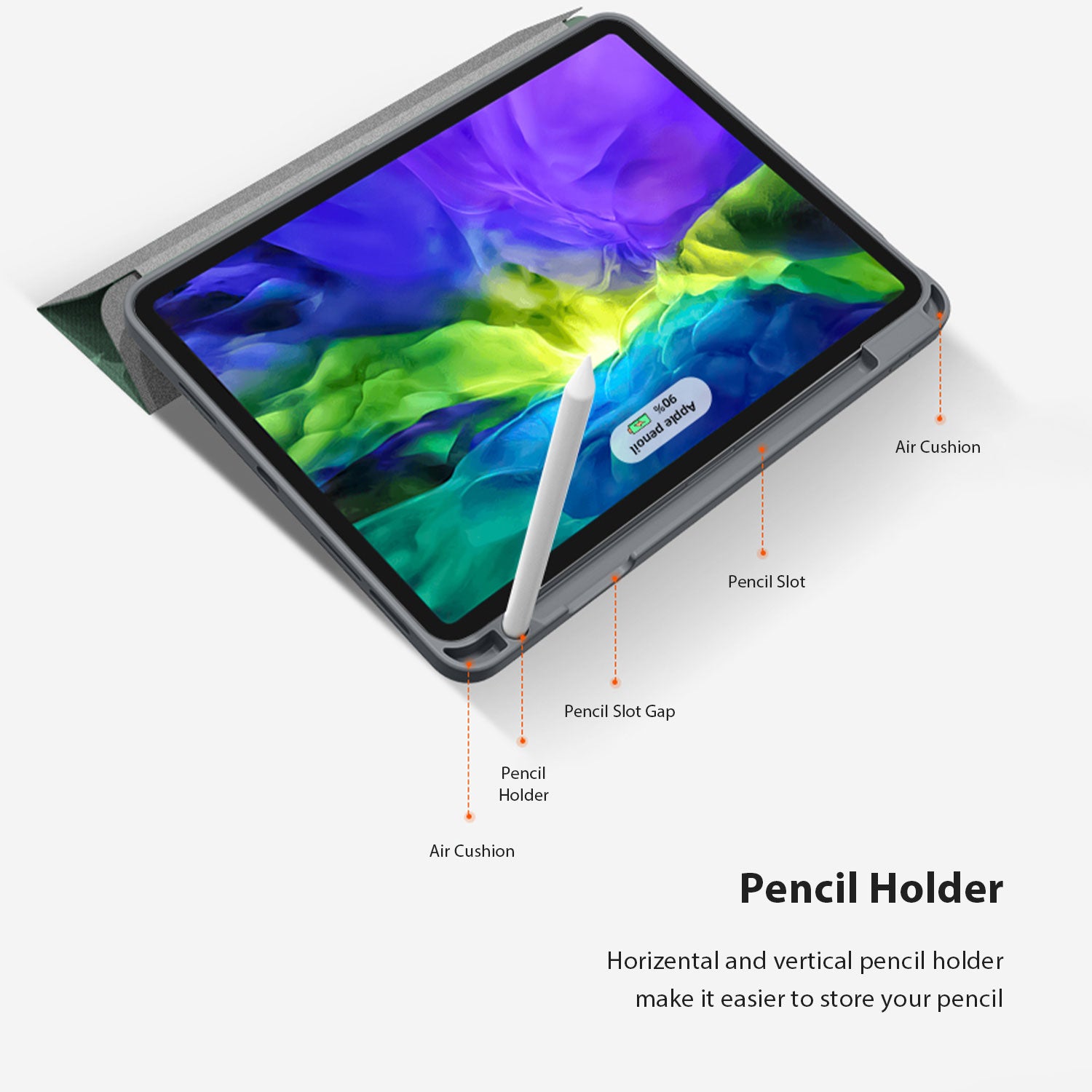 Mutural iPad Pro 2022 / 2020 / 2018 11'' Smart Cover Kingkong Case Green
