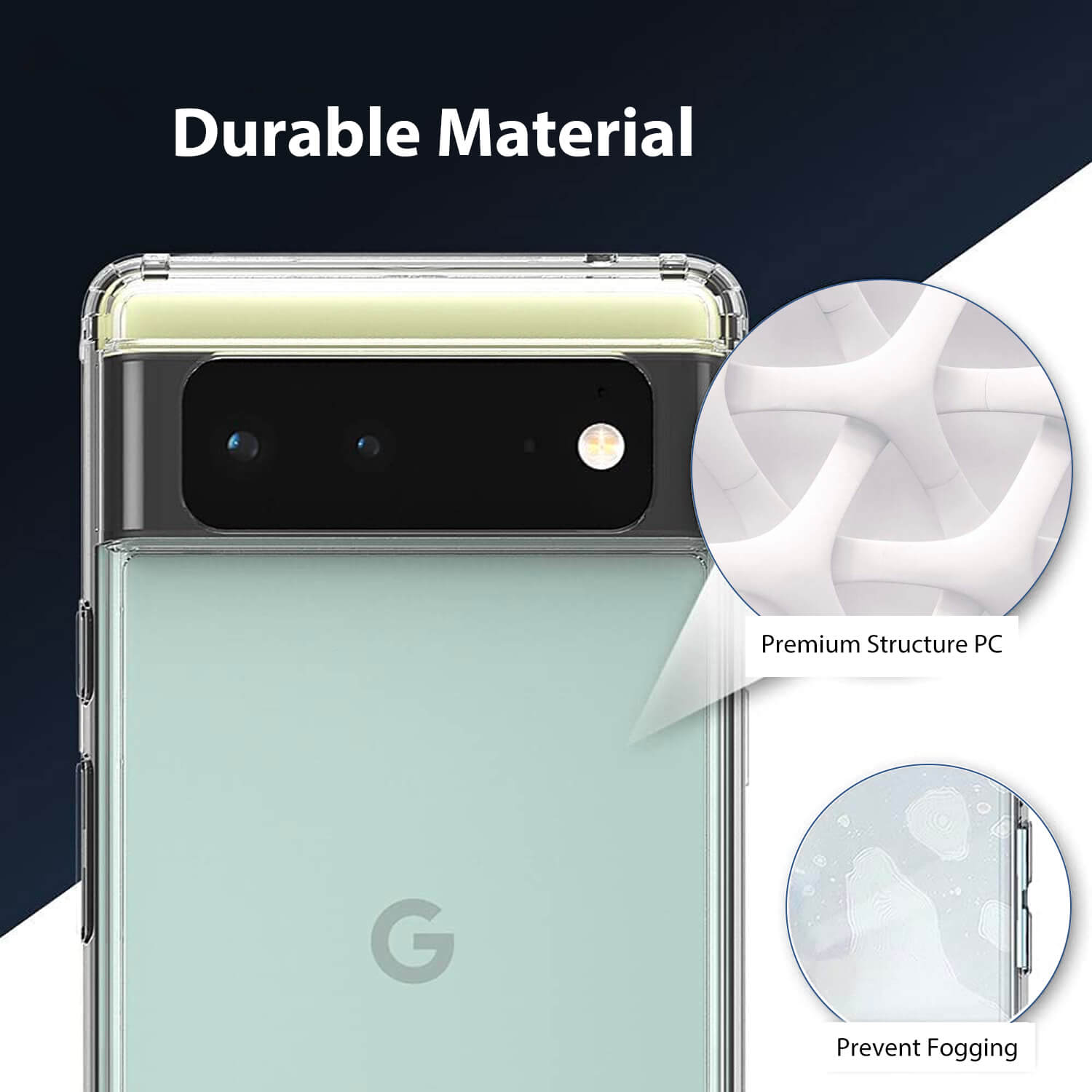 Tough On Google Pixel 6 Case Slim Hybrid Clear