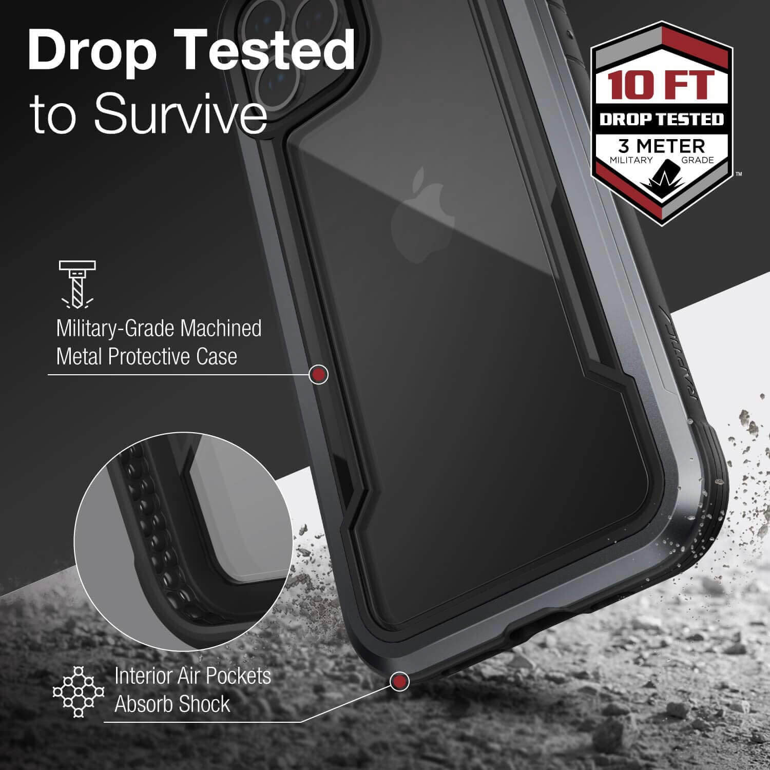 Raptic iPhone 12 Pro Max Case Shield Black