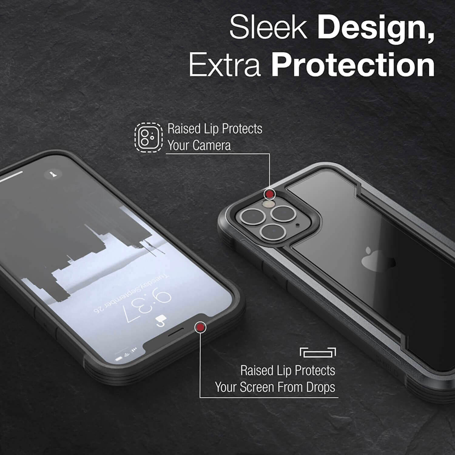 Raptic iPhone 12 Pro Max Case Shield Black