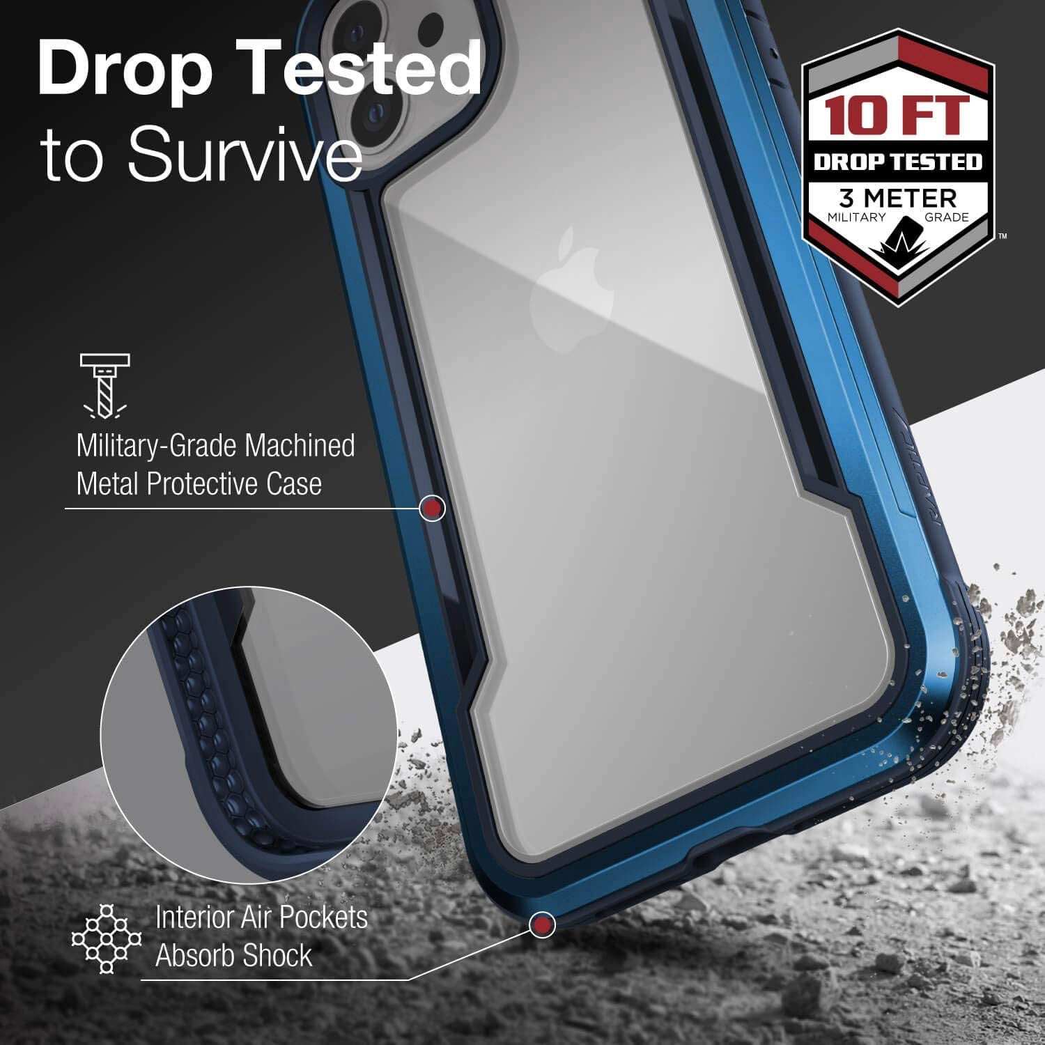 Raptic iPhone 12 mini Case Shield Blue