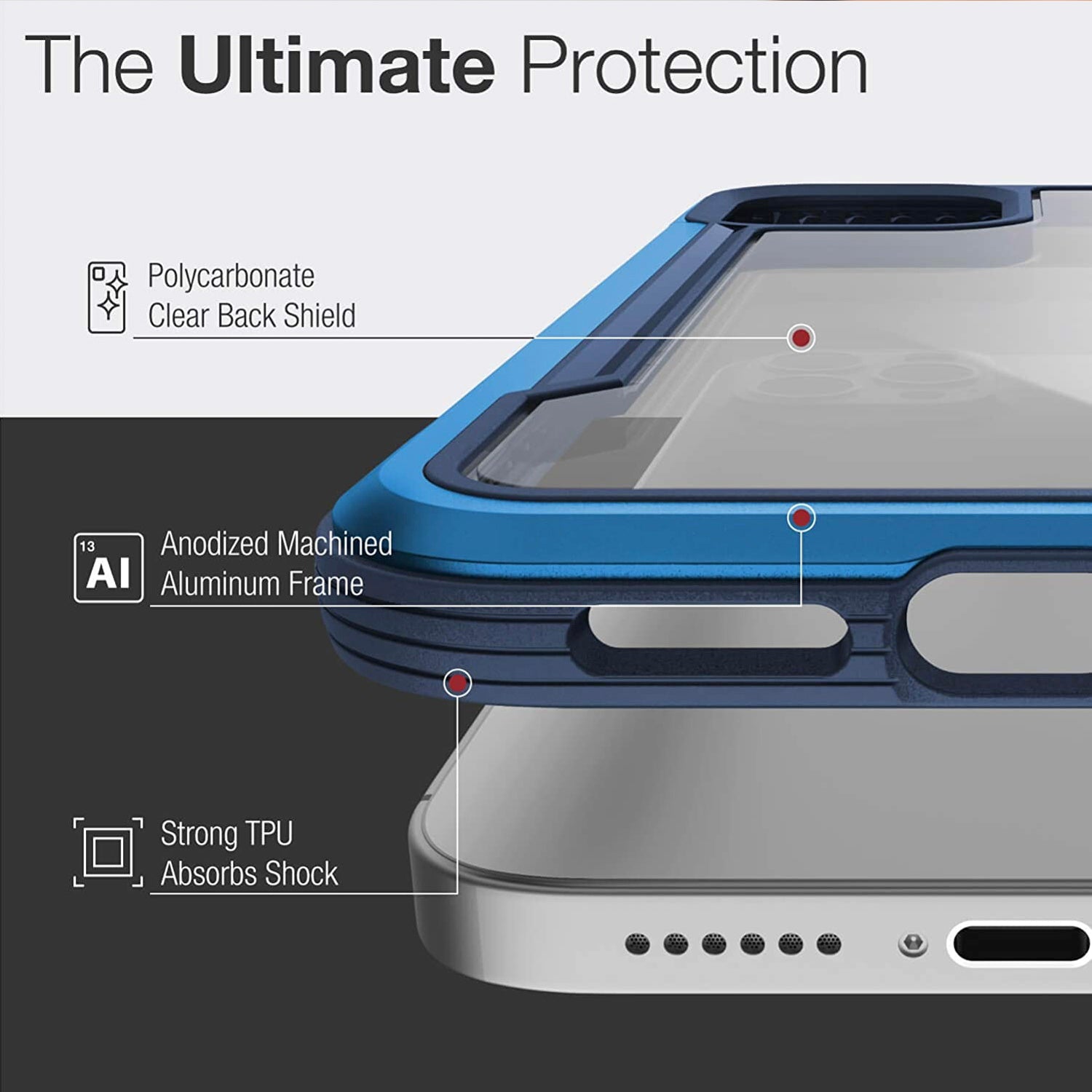 Raptic iPhone 12 mini Case Shield Blue