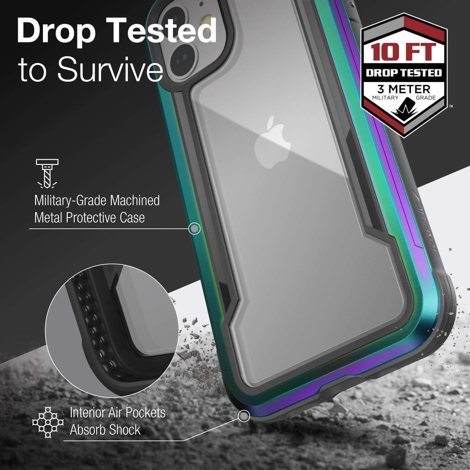 Raptic iPhone 12 mini Case Shield Iridescent