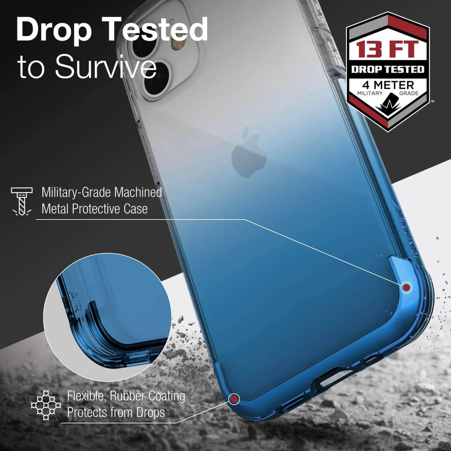 Raptic iPhone 12 Pro Max Case Air Blue Gradient