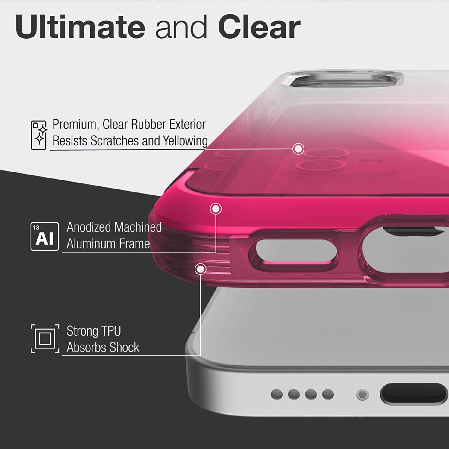 Raptic iPhone 12 mini Case Air Red Gradient