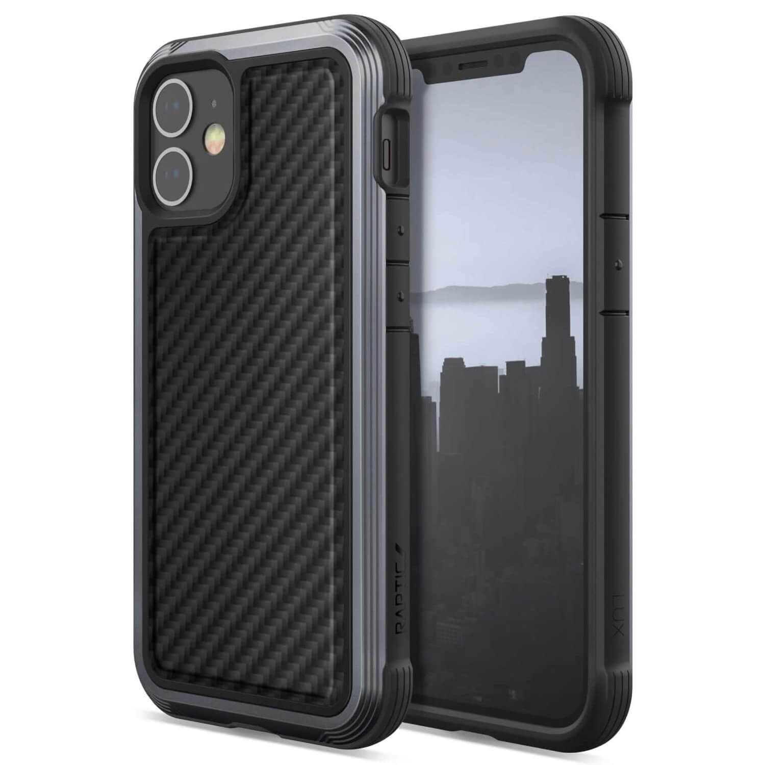X-doria iPhone 12 mini Case Raptic Lux Black Carbon Fiber