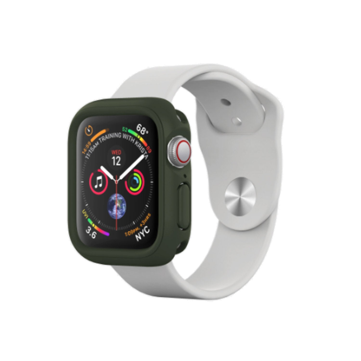 RhinoShield Apple Watch Series 1/2/3 CrashGuard NX Bumper Case & Rim 38mm Camo Green