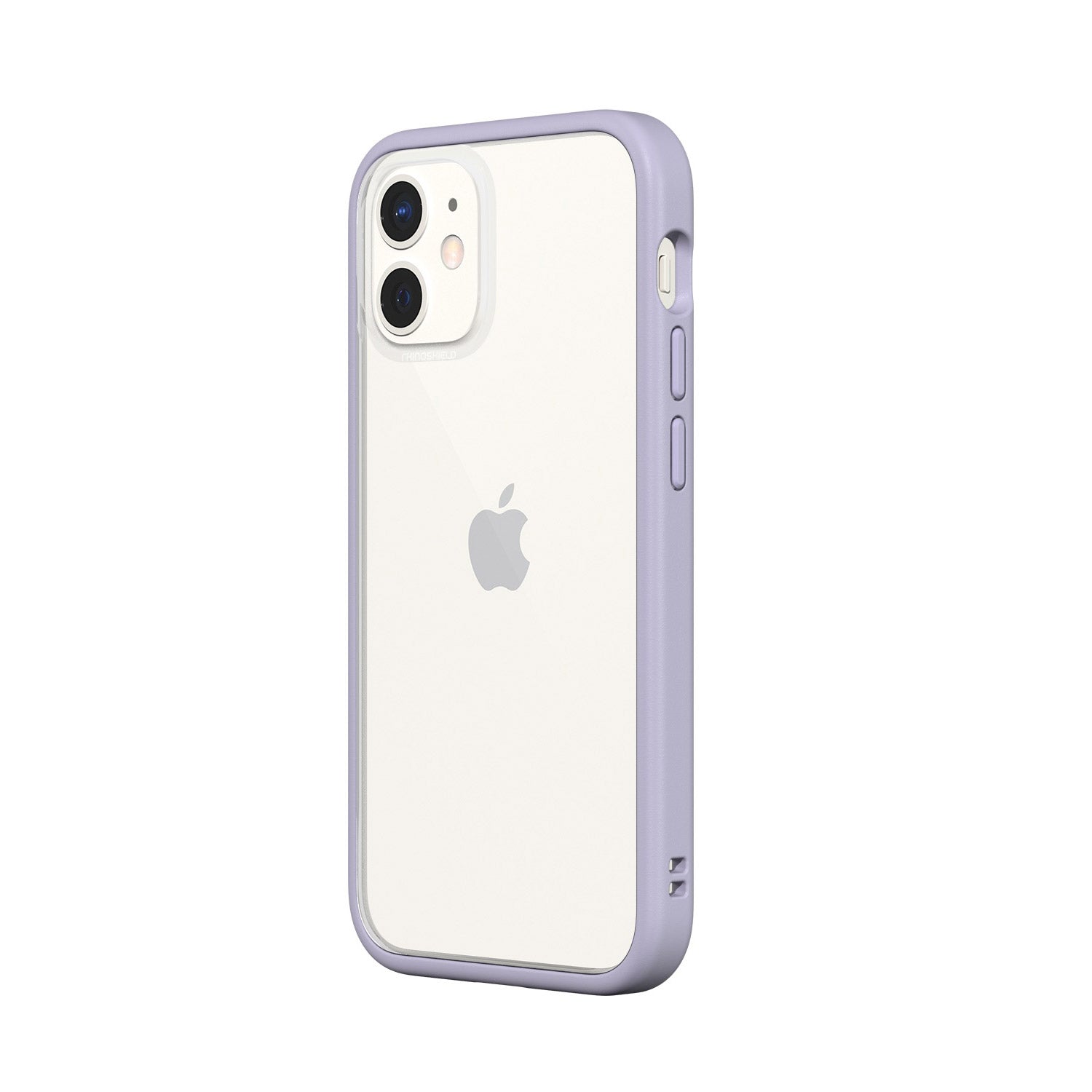 RhinoShield iPhone 12 mini Case MOD NX with Rim, Button, Frame, Clear Back Plate Lavender