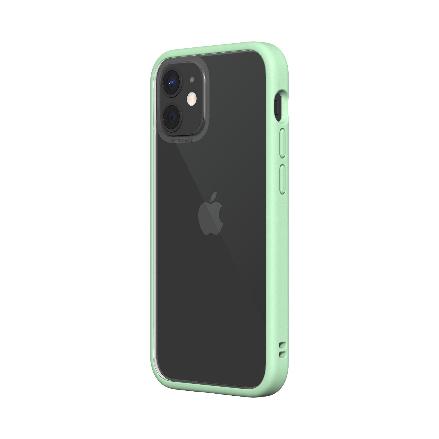 RhinoShield iPhone 12 mini Case MOD NX with Rim, Button, Frame, Clear Back Plate Mint Green