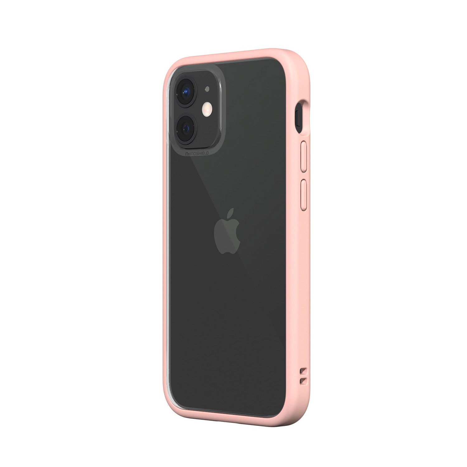 RhinoShield iPhone 12 mini Case MOD NX with Rim, Button, Frame, Clear Back Plate Blush Pink