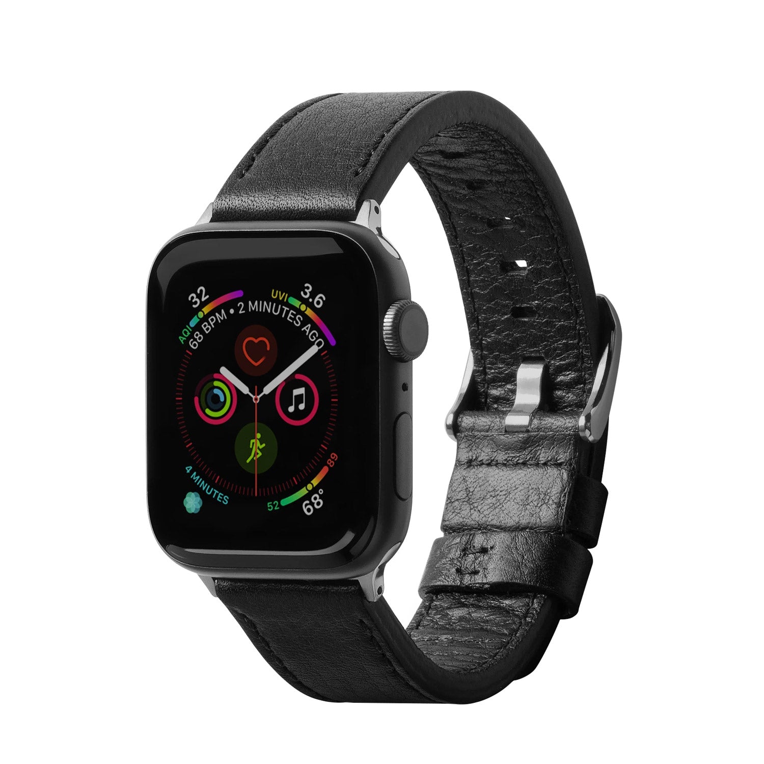 Ringke Apple Watch 44mm / 42mm Leather One Classic Band Black