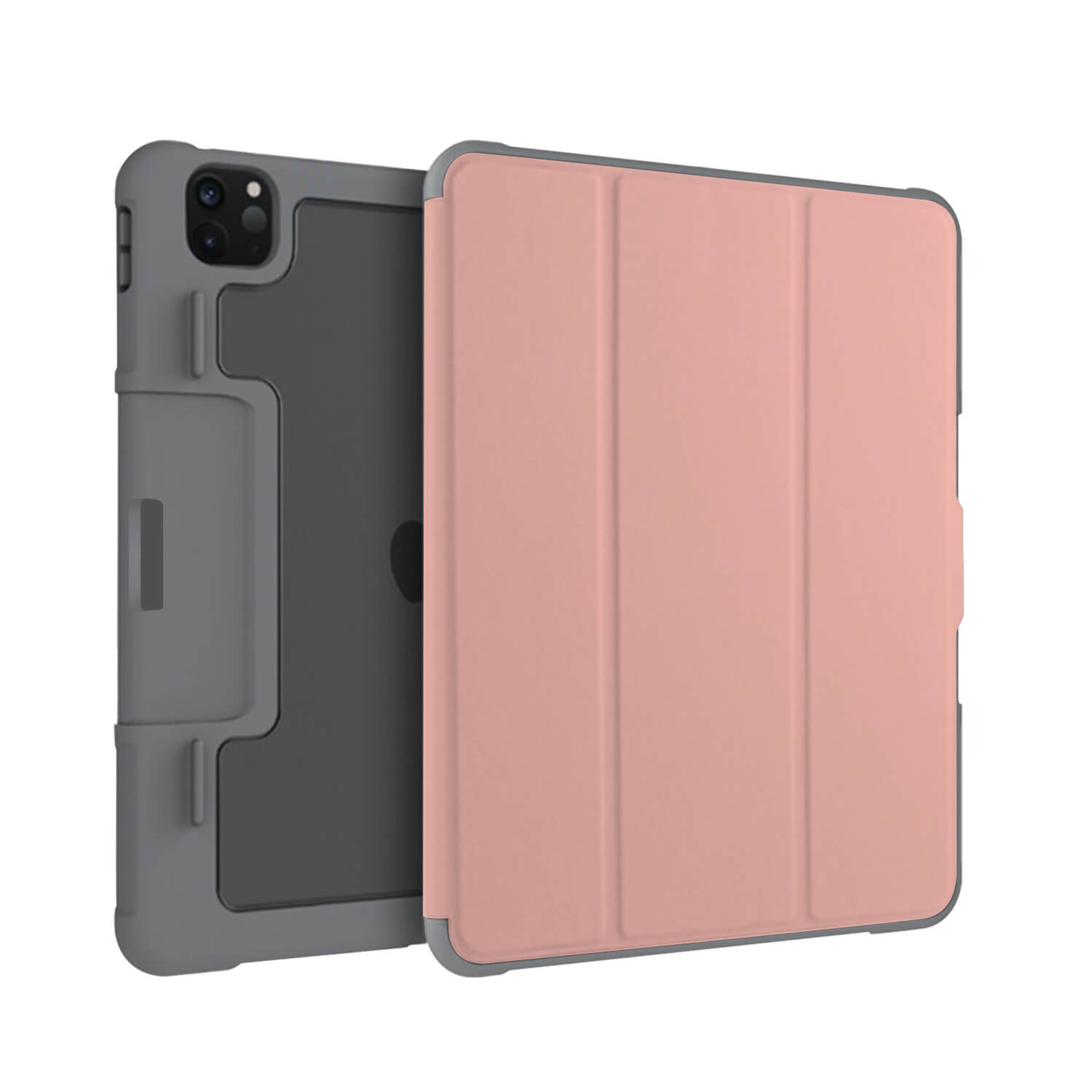 Tough On iPad Pro 2022 / 2021 / 2020 / 2018 11" Case Smart Cover Clear Back Rose Gold