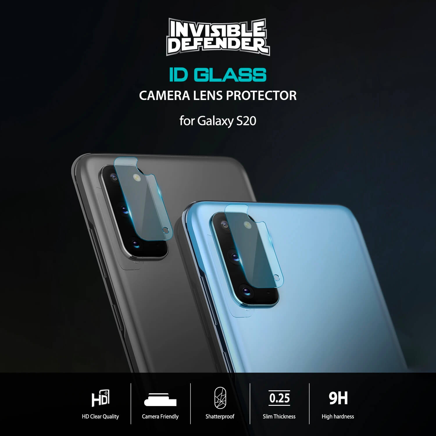 Ringke Samsung Galaxy S20 Camera Protector Invisible Defender Glass