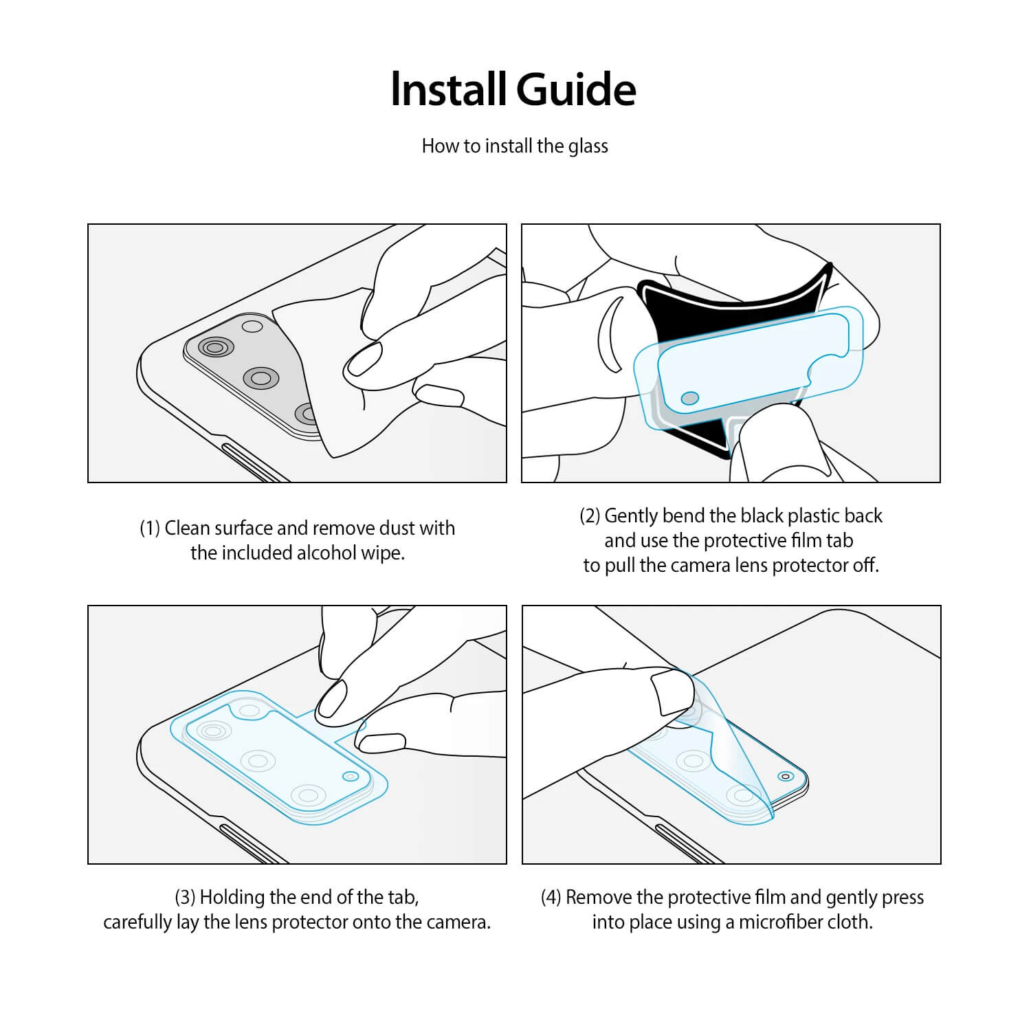 Ringke Samsung Galaxy S20 Plus Camera Protector Invisible Defender Glass