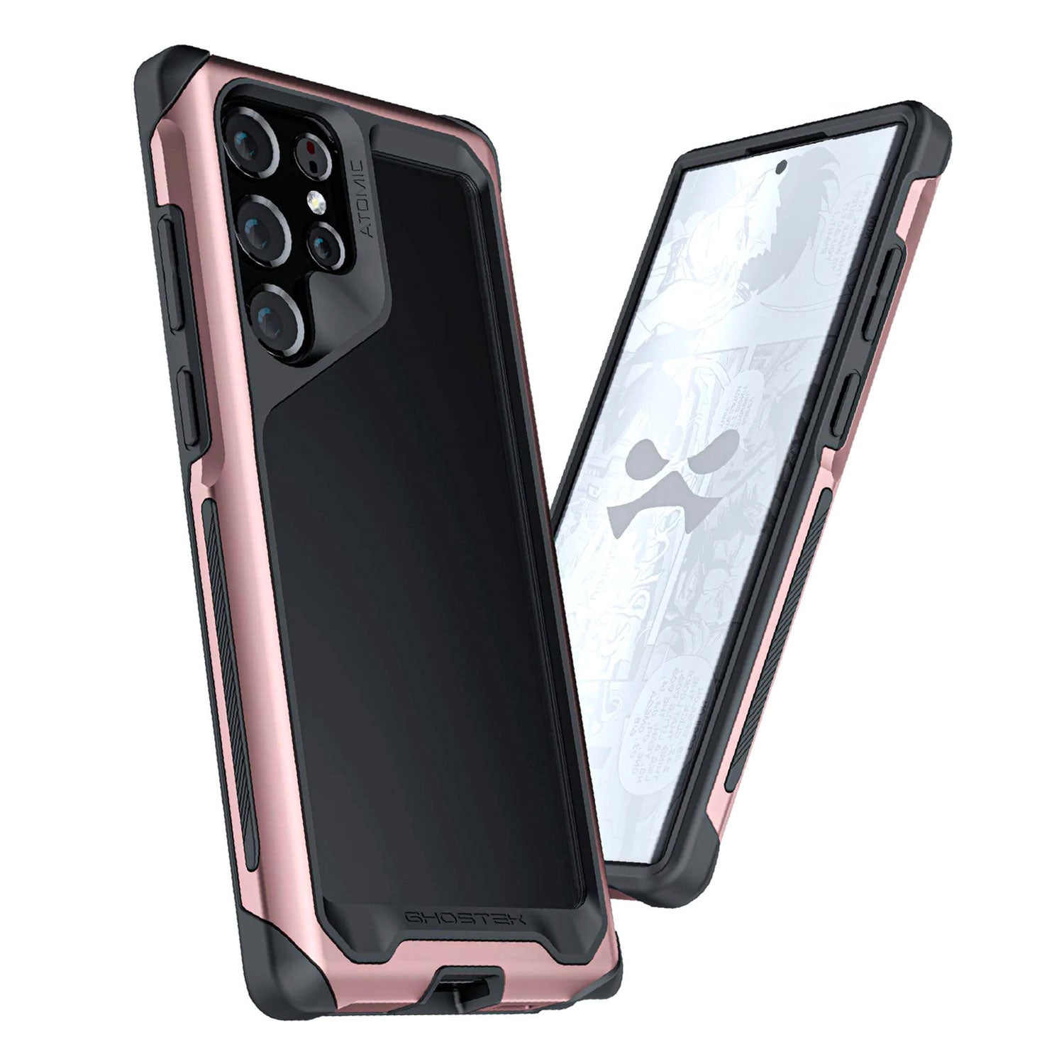 Ghostek Samsung Galaxy S22 Ultra Case Atomic Slim 4 Aluminum Phantom Pink