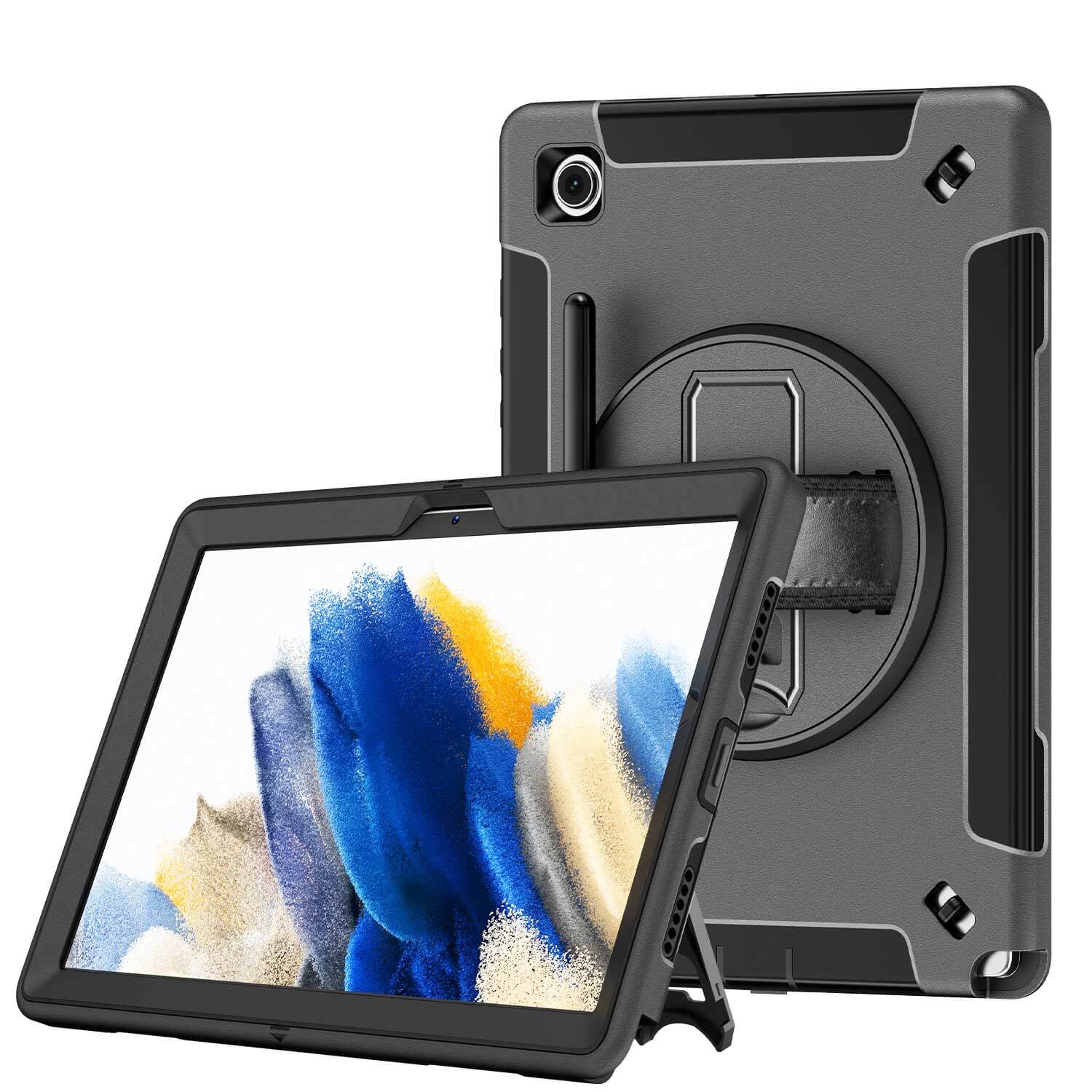 Tough On Samsung Galaxy Tab A8 Case Rugged Protection Black V1