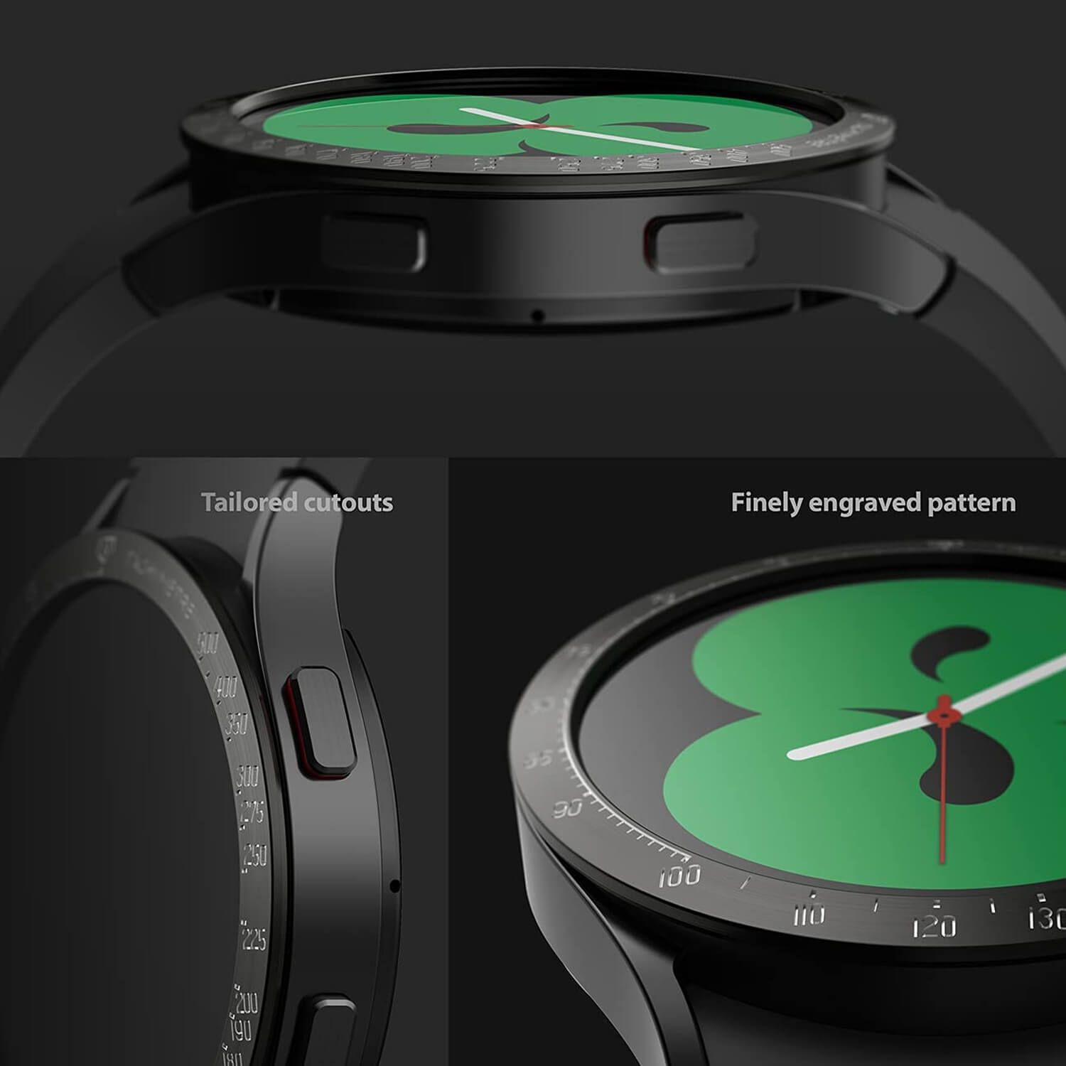 Ringke Samsung Galaxy Watch 4 40mm Bezel Styling Stainless Case Black