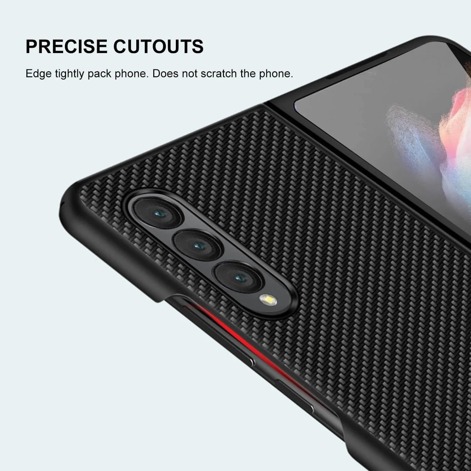 Tough On Samsung Galaxy Z Fold4 5G Case Carbon Fiber Black