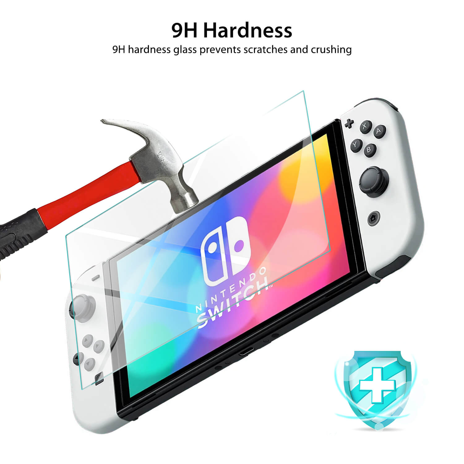Nintendo Switch OLED 2021 Glass Screen Protector Clear 2 Pack