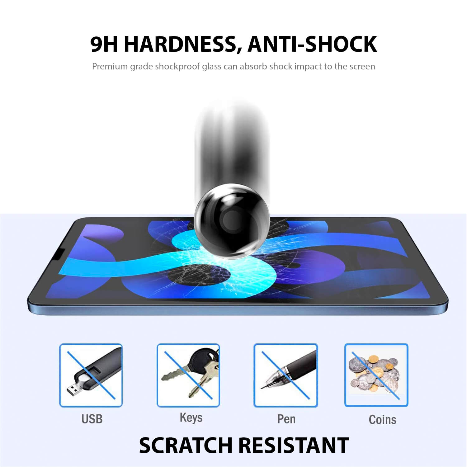 Tough on iPad mini 7/mini 6 Tempered Glass Screen Protector