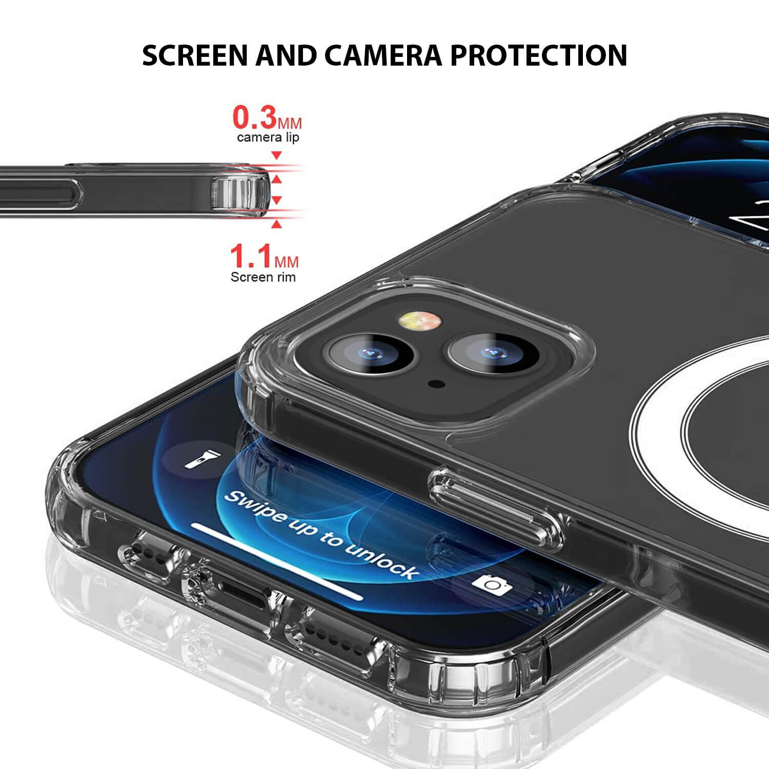 Tough On iPhone 13 Case Compatible With Magsafe Clear
