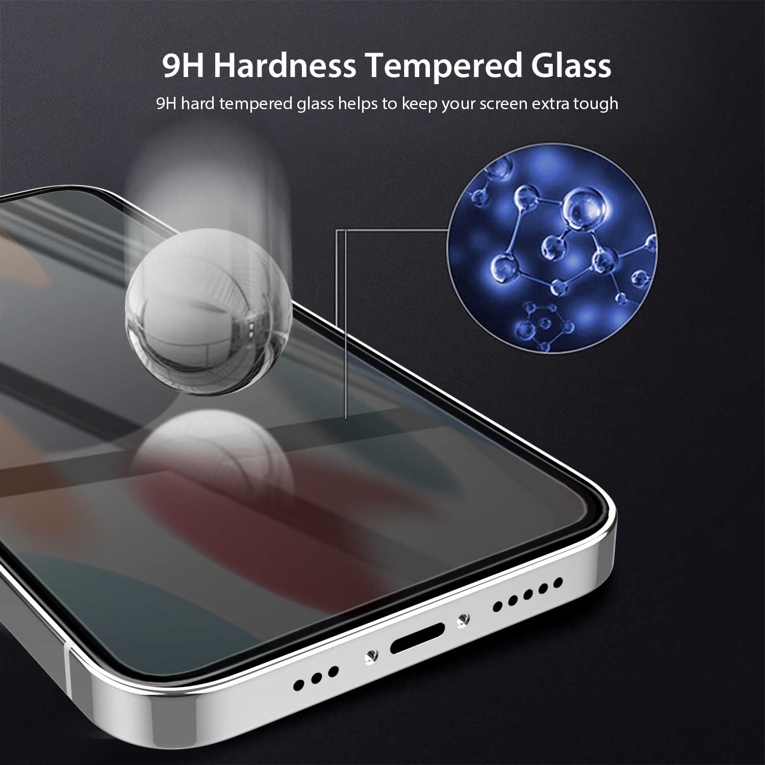 iPhone 13 Pro Full Tempered Glass Screen Protector 2 Pack