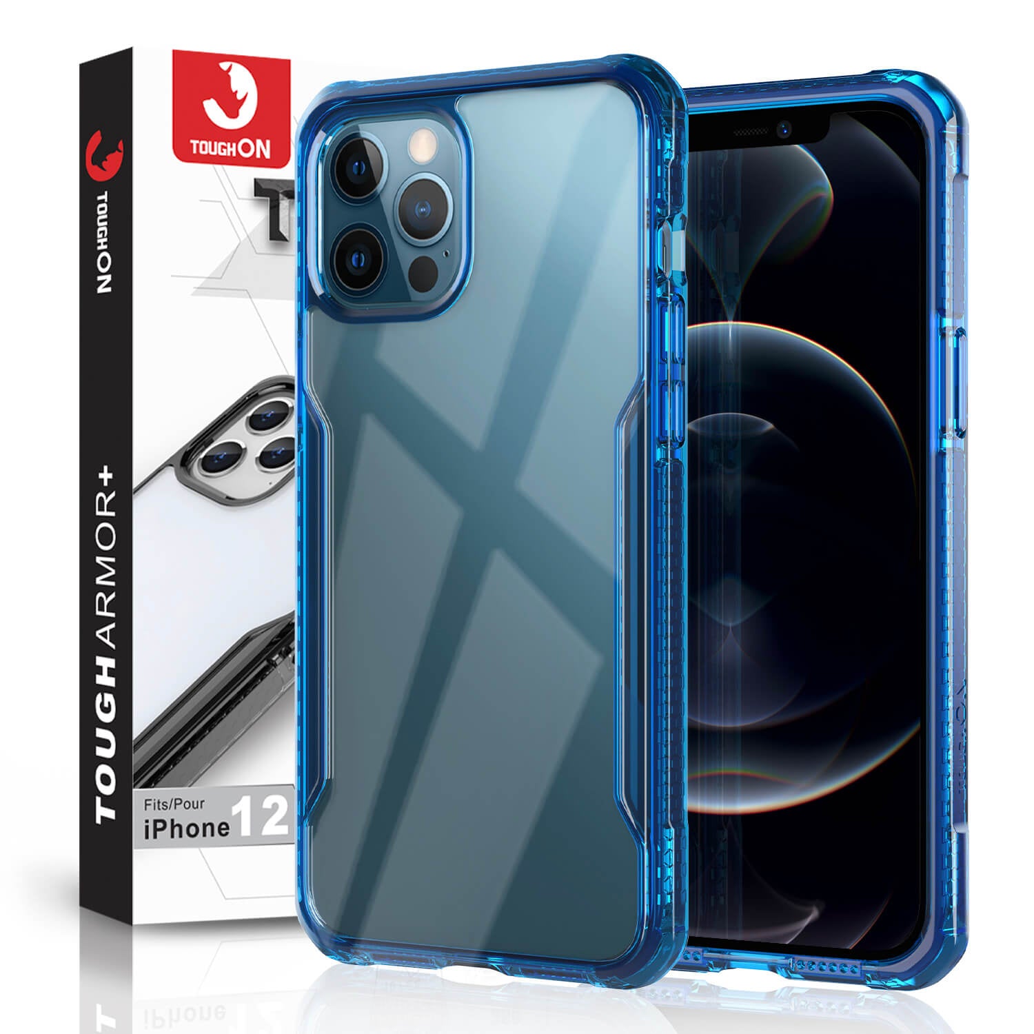 iPhone 12 Pro Max Case Tough On Tough Armor + Blue