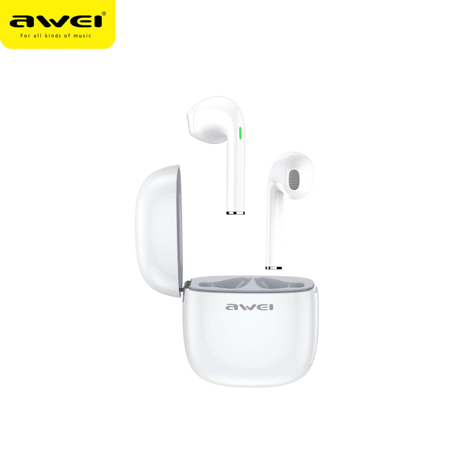 Awei T28 TWS Bluetooth Earphones White