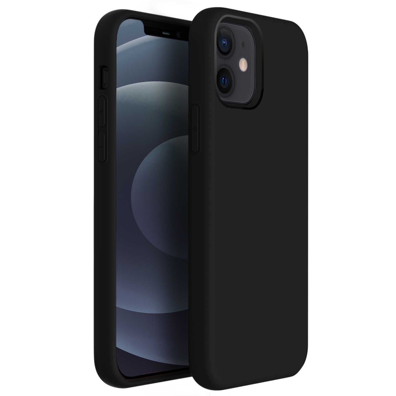 Tough On iPhone 12 / 12 Pro Case Strong Liquid Silicone Black