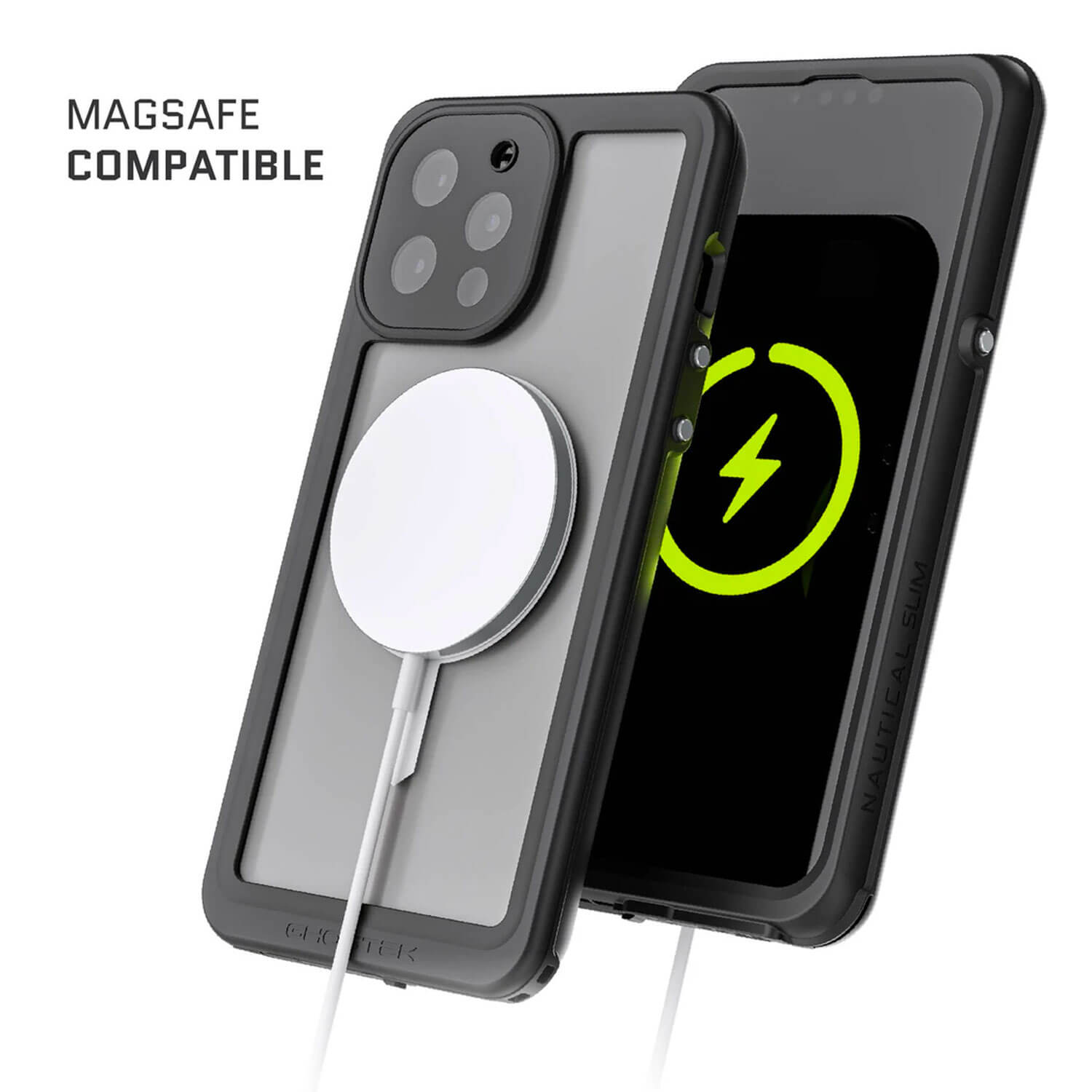 Ghostek iPhone 13 Pro Max Case Nautical Slim Waterproof w/ Magsafe Clear