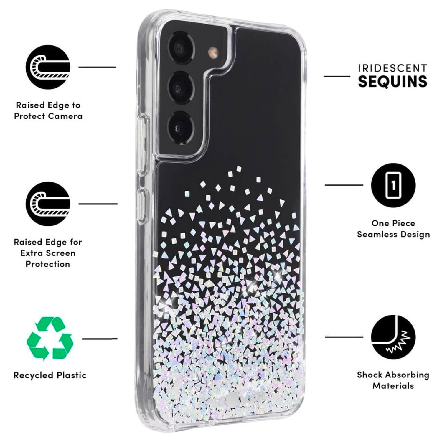 Case-Mate Samsung Galaxy S22 5G Case Twinkle Ombre Diamond