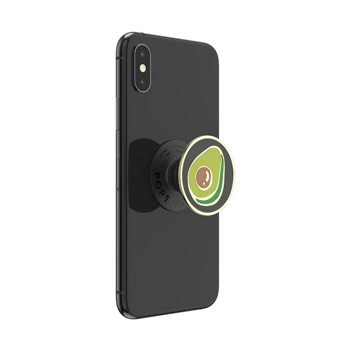 PopSockets PopGrip Universal Swappable Grip Enamels Guac My World Black