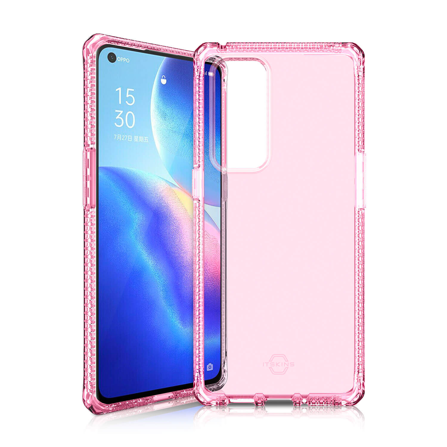 ITSKINS Oppo Find X3 Neo / Reno 5 Pro 5G Case Spectrum Clear Antimicrobial Light Pink