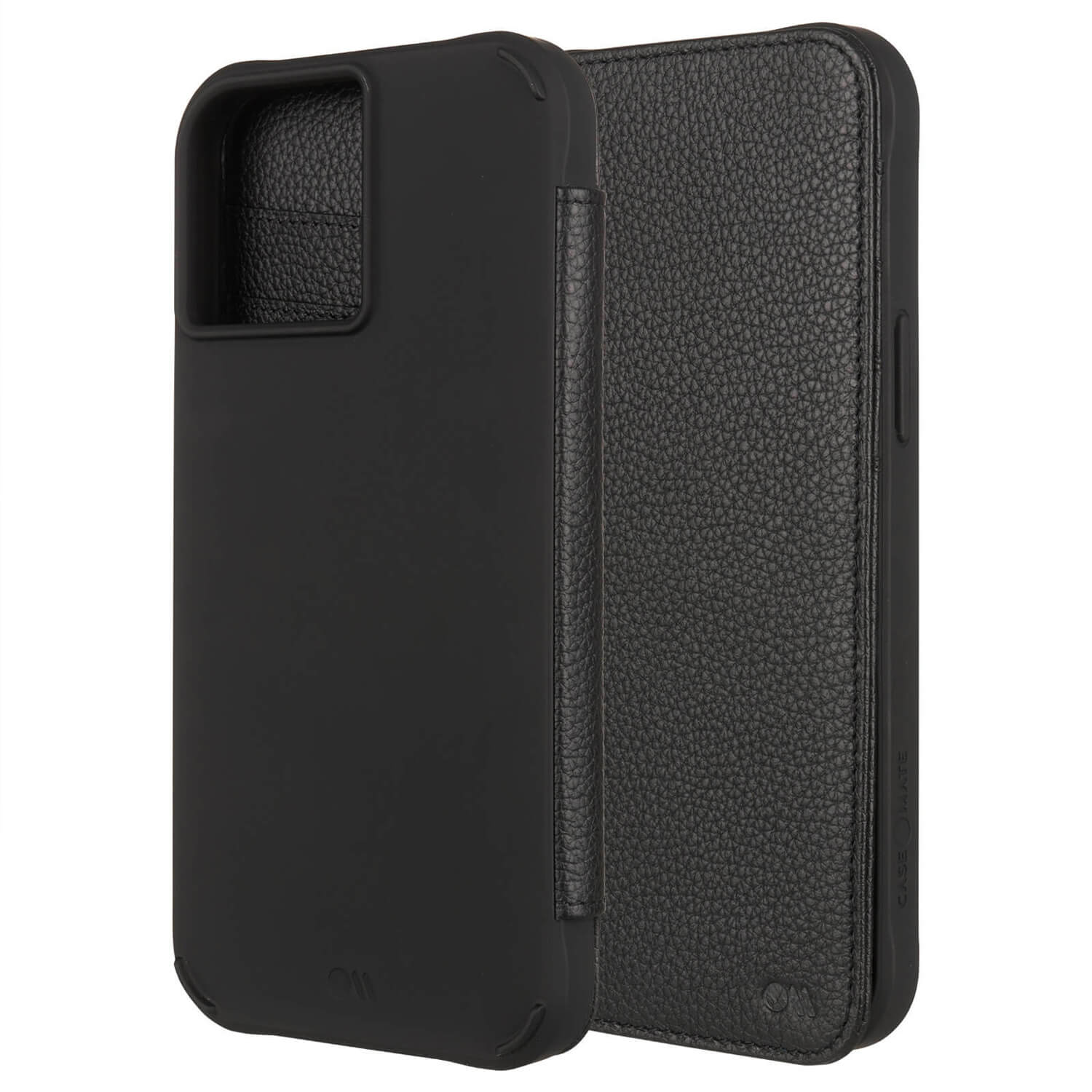 Case-Mate iPhone 13 Pro Max Leather Wallet Folio Case w/MagSafe Black