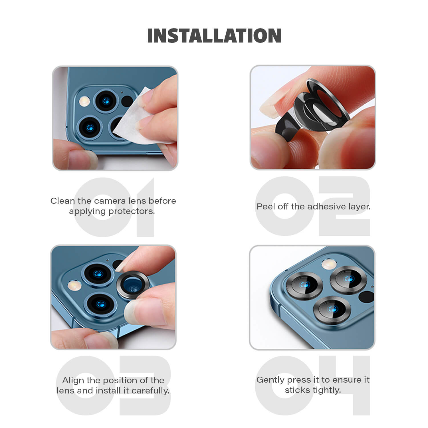 Type Gorilla iPhone 11 Rear Camera Glass Protector Black