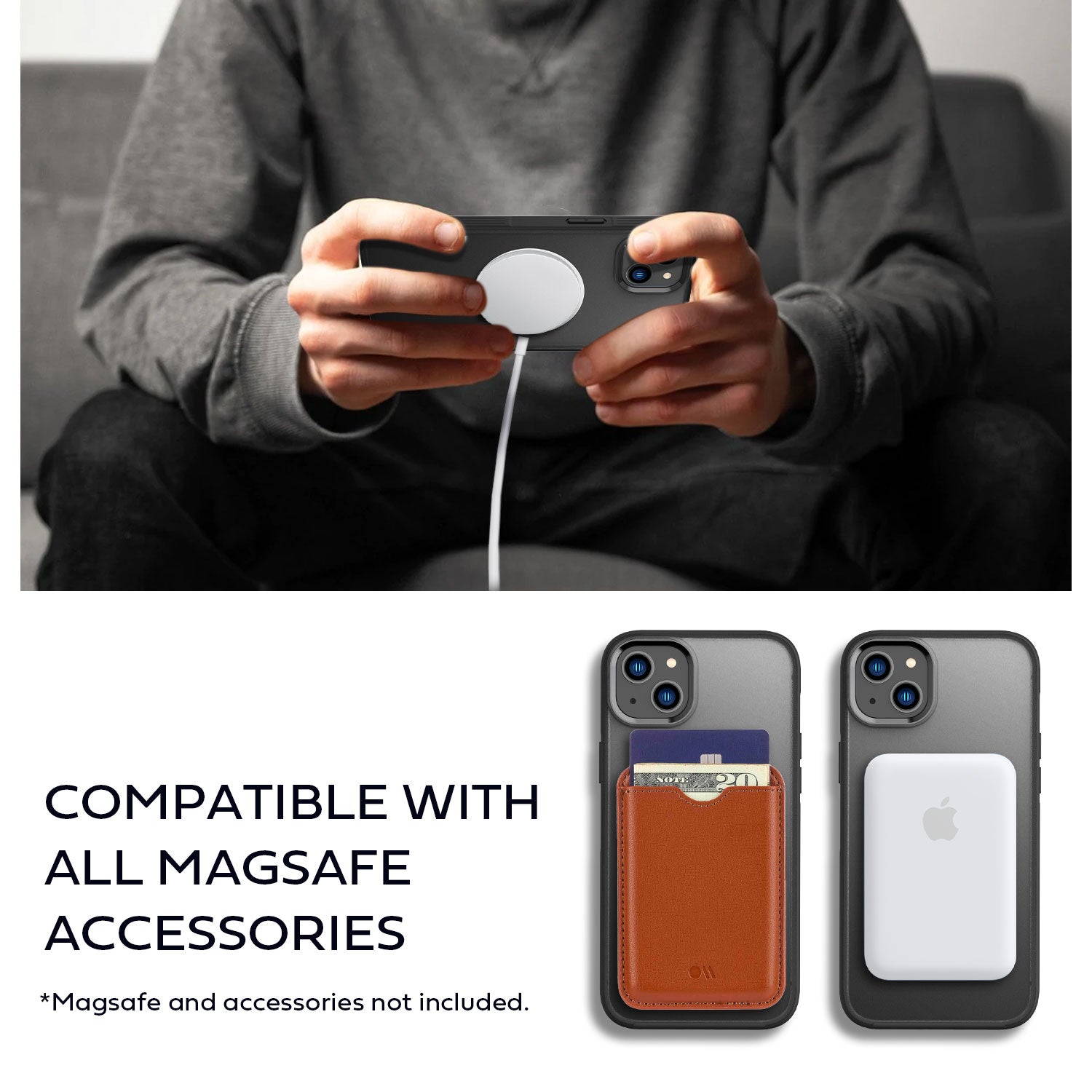 Tough On iPhone 14 Case Matte Aluminum w/ Magsafe Black