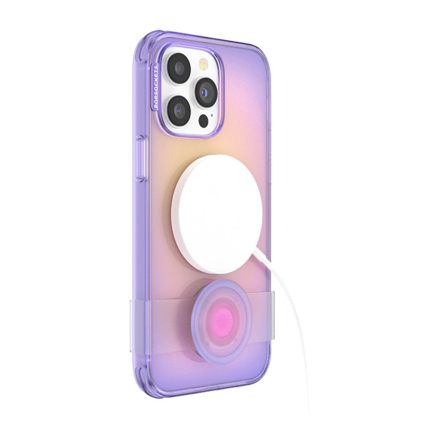 PopSockets iPhone 14 Pro Max PopCase with Magsafe Opalescent Aura