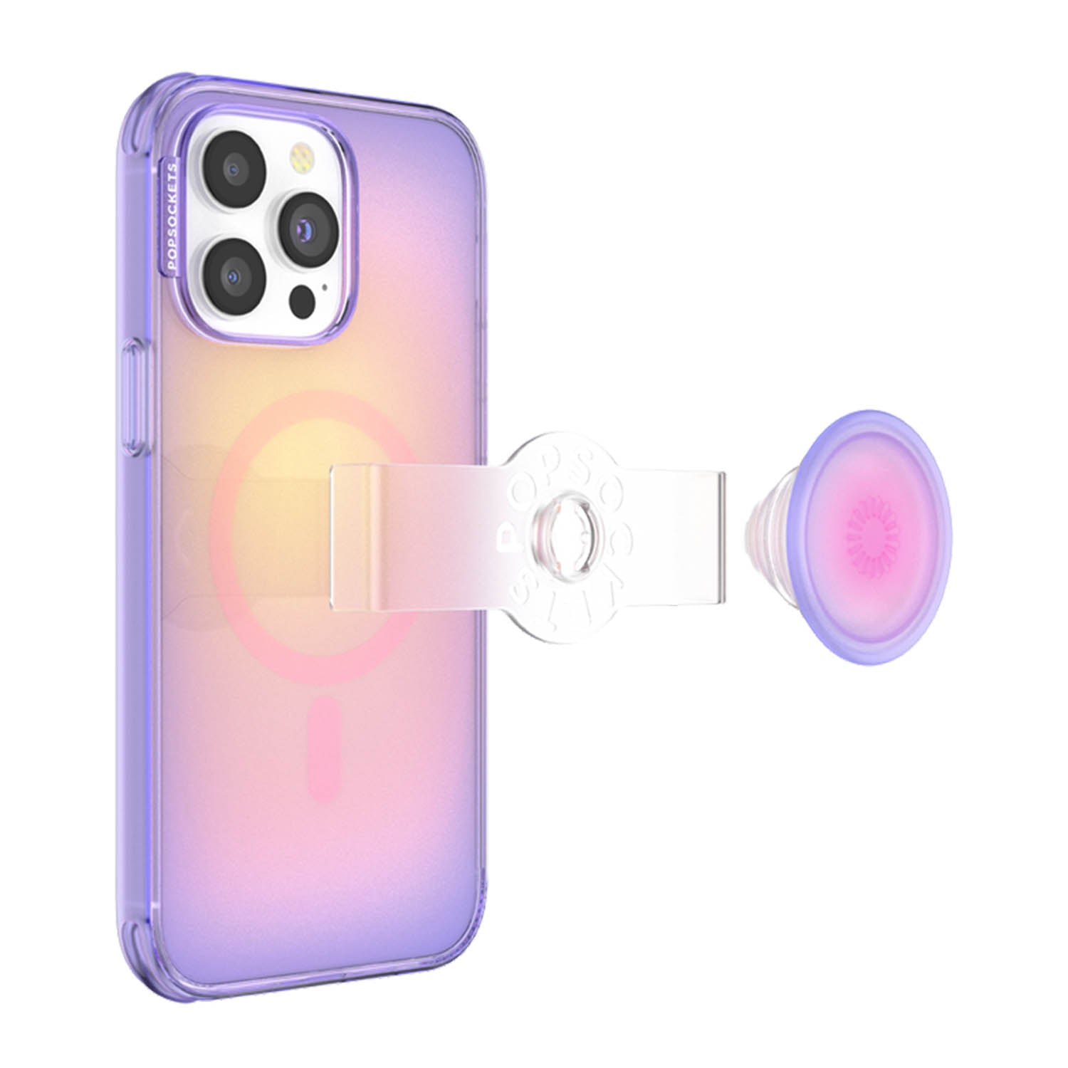 PopSockets iPhone 14 Pro Max PopCase with Magsafe Opalescent Aura