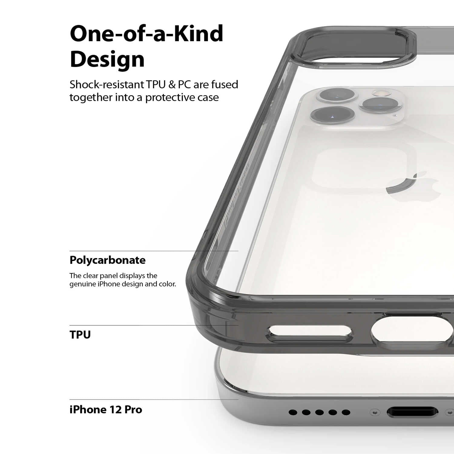 Ringke iPhone 12 / 12 Pro Case Fusion Smoke Black