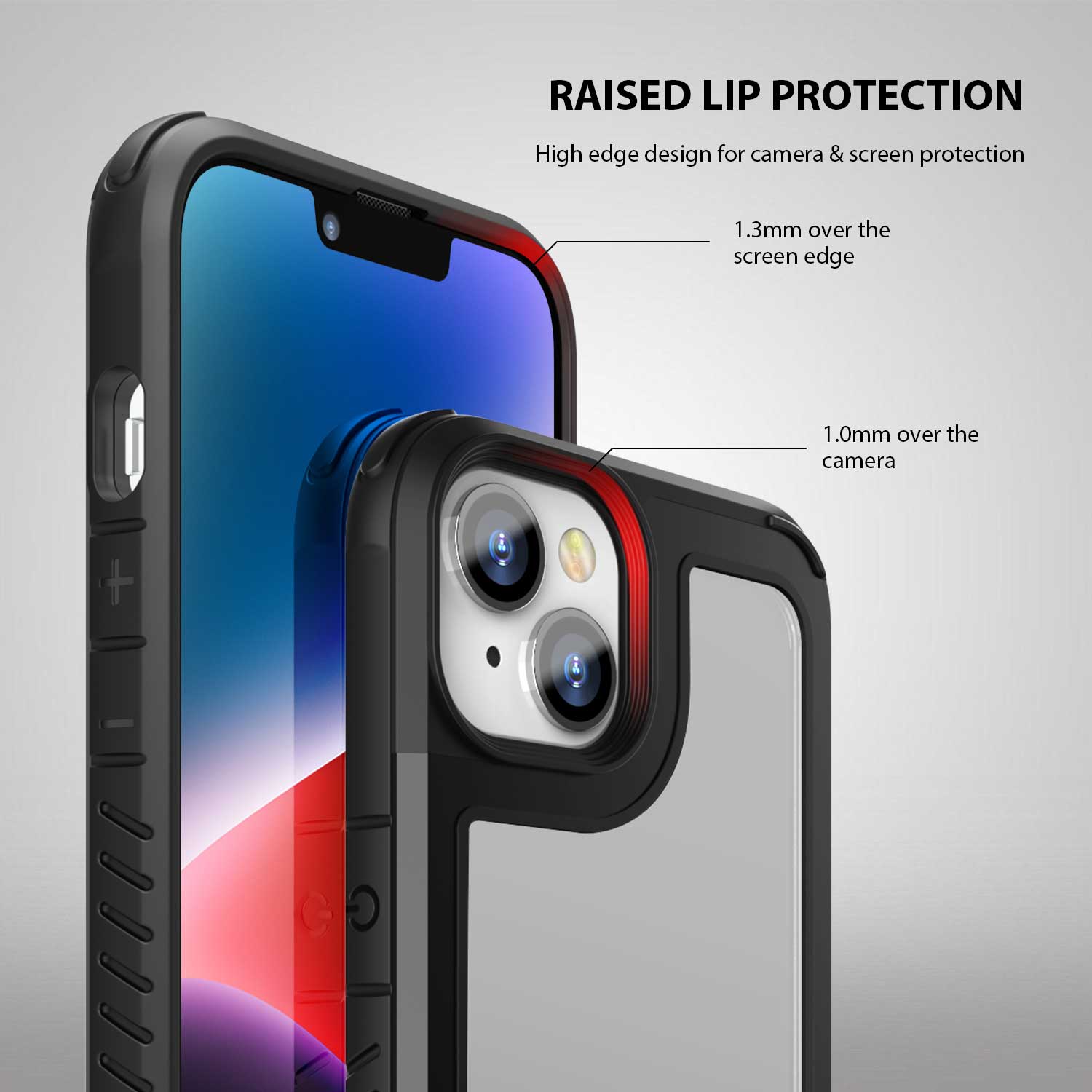 Tough On iPhone 14 Case Iron Shield Black