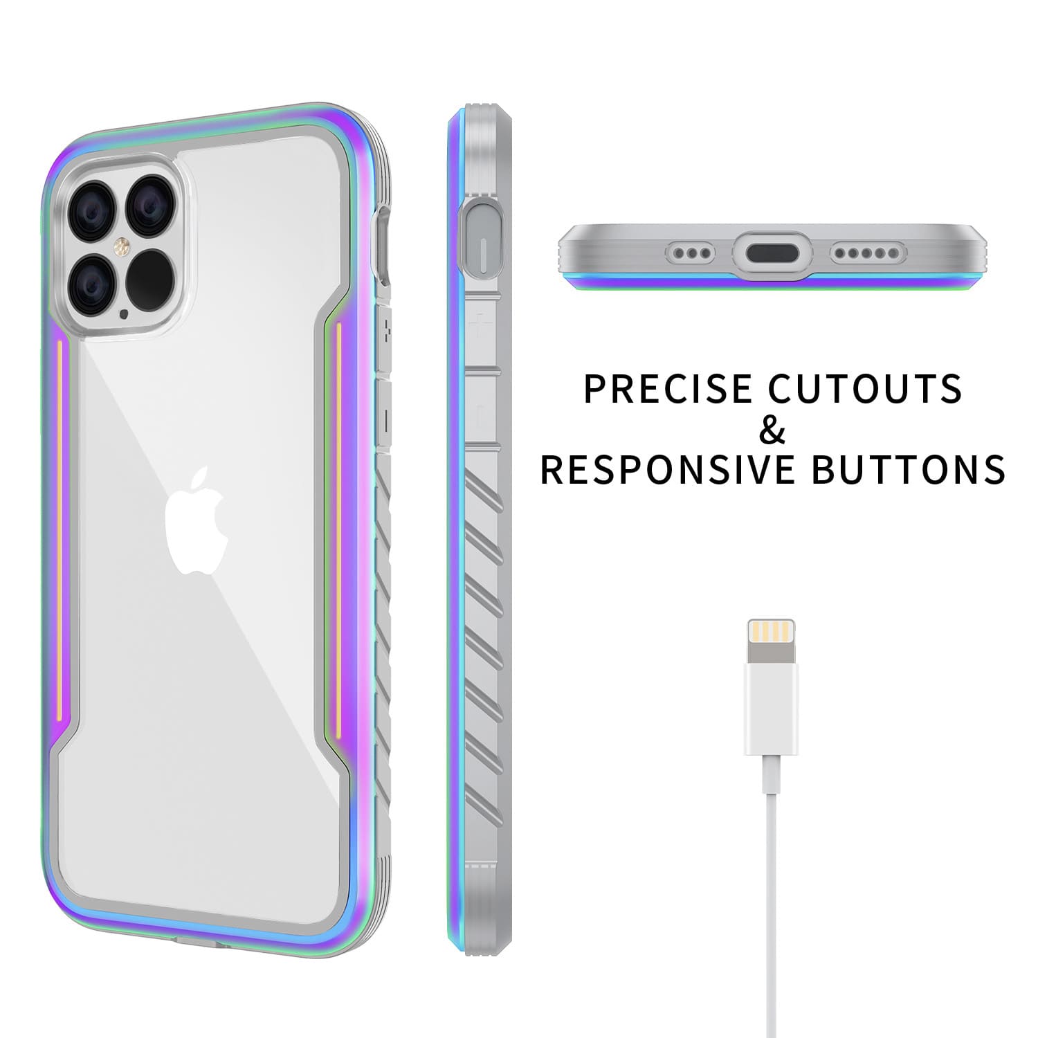 Tough On iPhone 12 / 12 Pro Case Iron Shield Iridescent