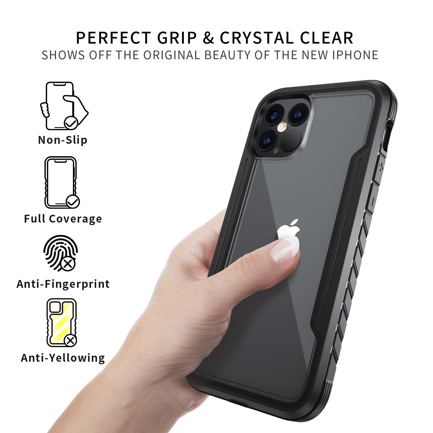 Tough On iPhone 12 / 12 Pro Case Iron Shield Black